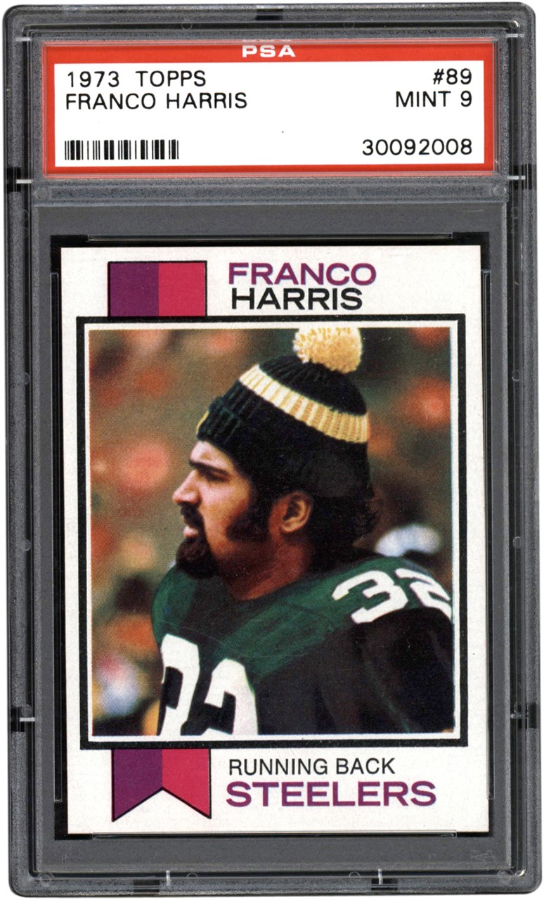 - 1973 Topps Football #89 Franco Harris Rookie Card PSA MINT 9