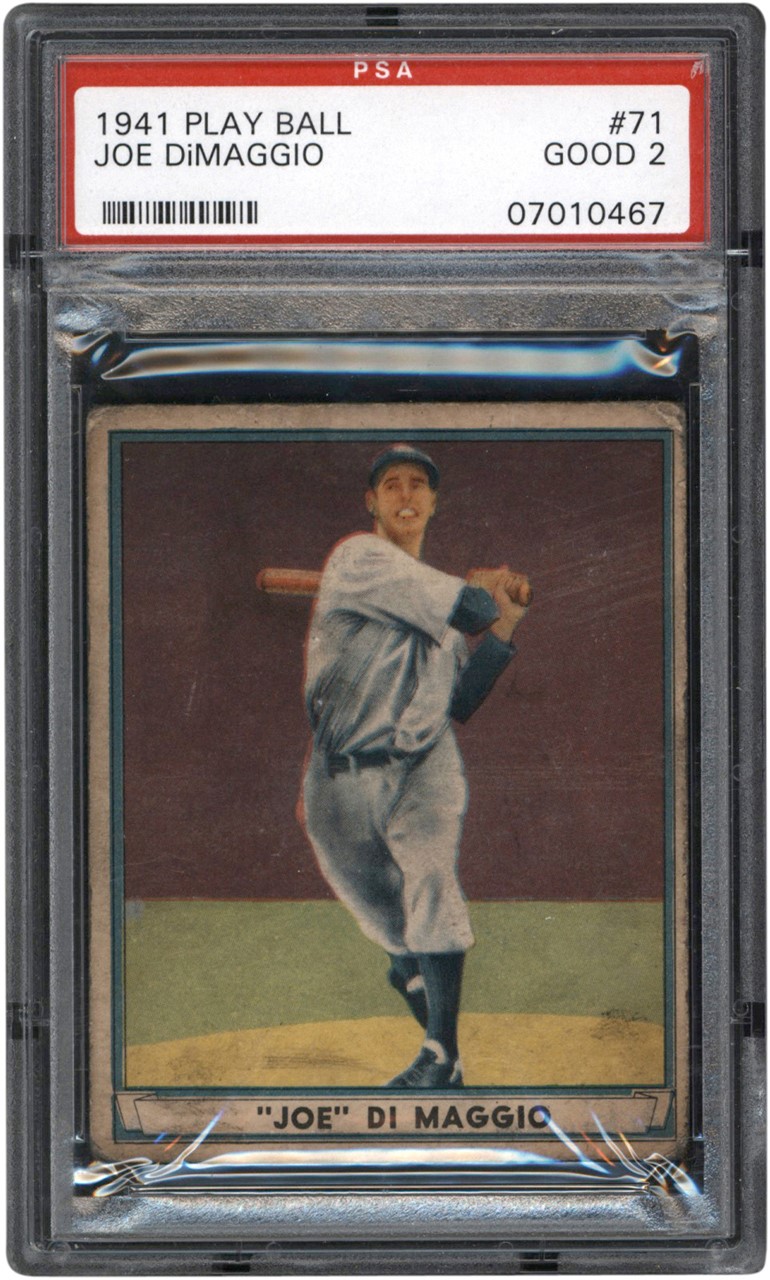 - 1941 Play Ball Baseball #71 Joe DiMaggio Card PSA GD 2
