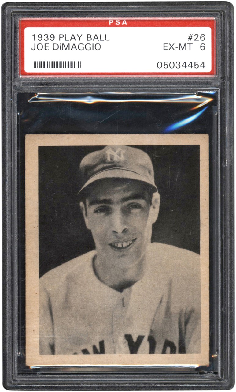 - 1939 Play Ball Baseball #26 Joe DiMaggio Card PSA EX-MT 6
