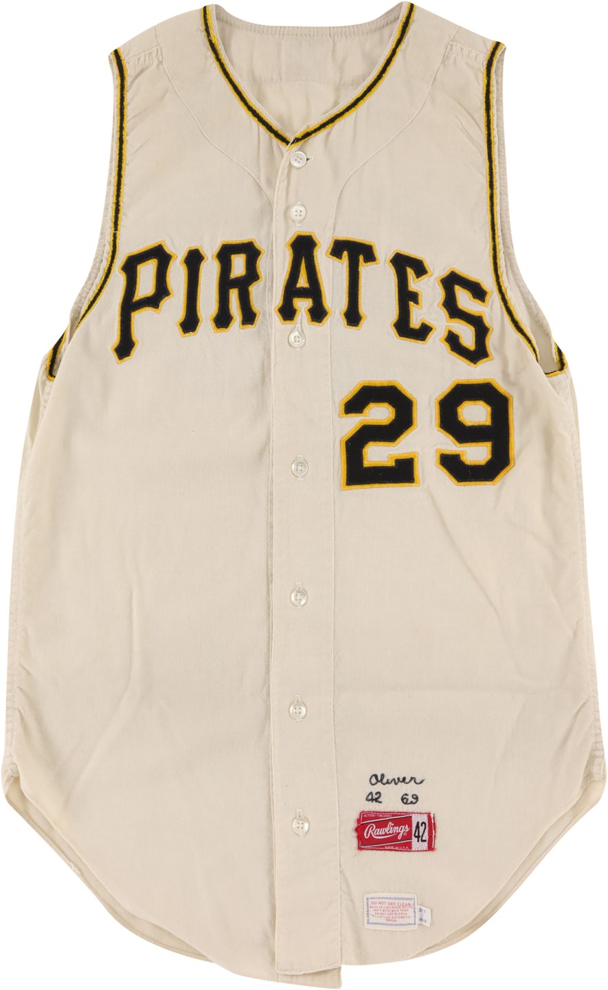 - 1969 Al Oliver Pittsburgh Pirates Game Worn Rookie Jersey