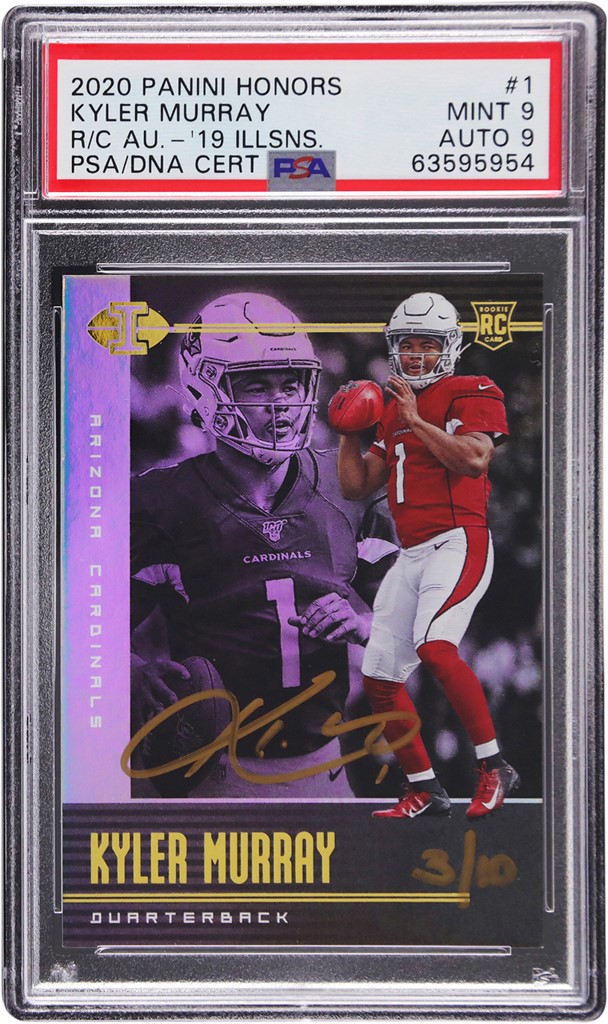 020 Panini Honors '19 Rookie Recollection #1 Kyler Murray Autograph 3/10 PSA MINT 9 - Auto 9