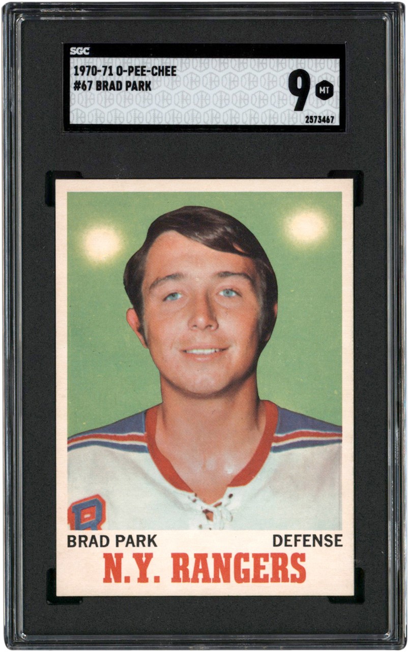 Hockey Cards - 1970-71 O-Pee-Chee #67 Brad Park Rookie SGC MINT 9