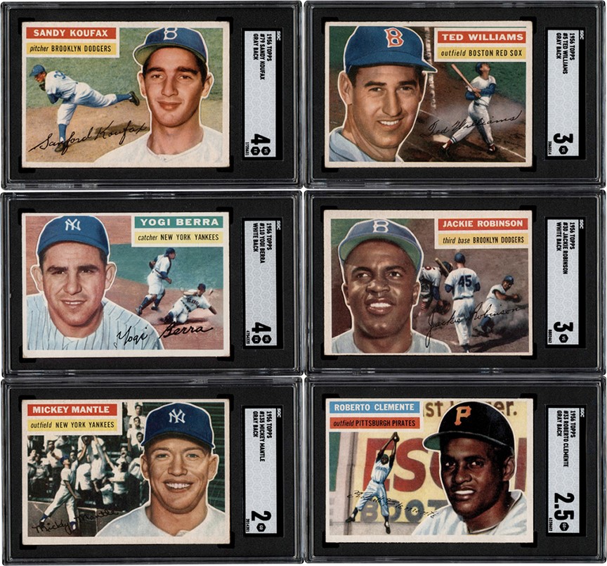 - 1956 Topps Baseball Complete Set (340) W/ SGC