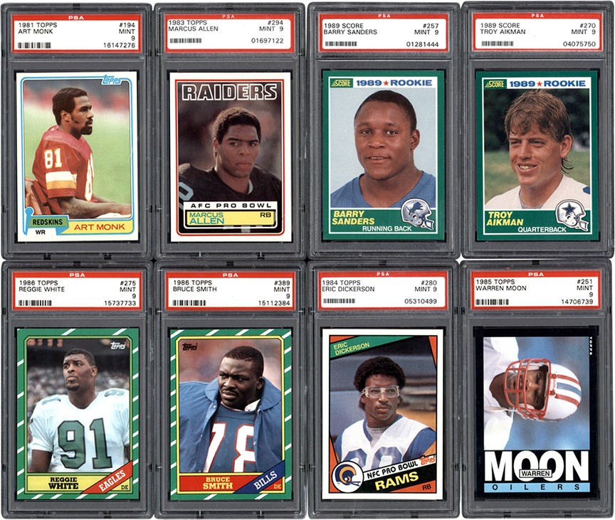 - 1980-1989 NFL HOFers & Stars High Grade Card Collection (32) All PSA