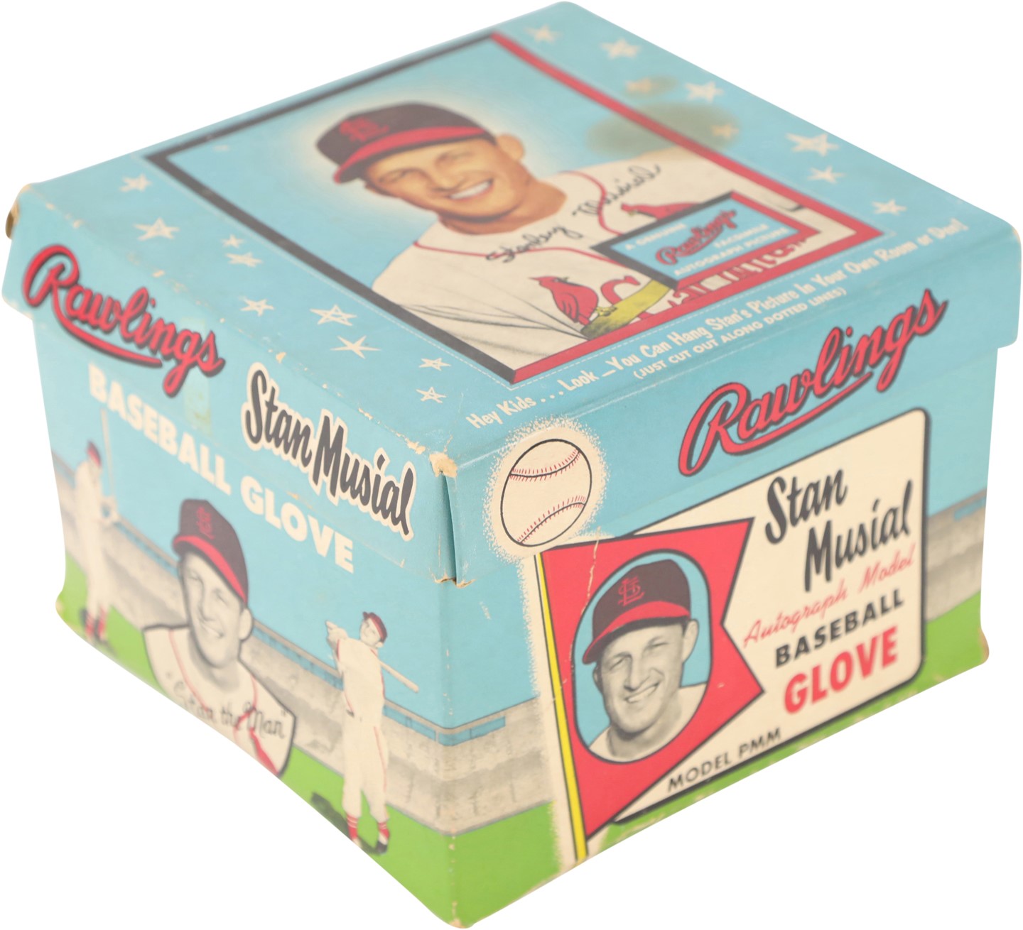 Circa 1956 Stan Musial Rawlings Glove In Box