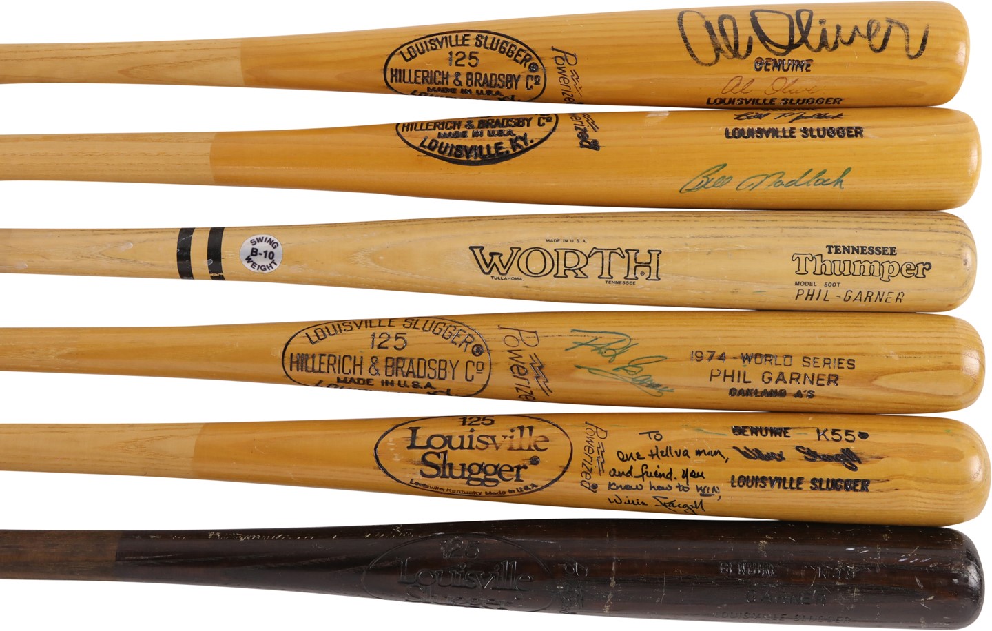 Clemente and Pittsburgh Pirates - Pittsburgh Pirates Game Issued Bats Including Willie Stargell (6)