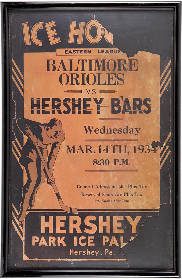- 1934 Baltimore Orioles vs. Hershey B'ars Hockey Broadside