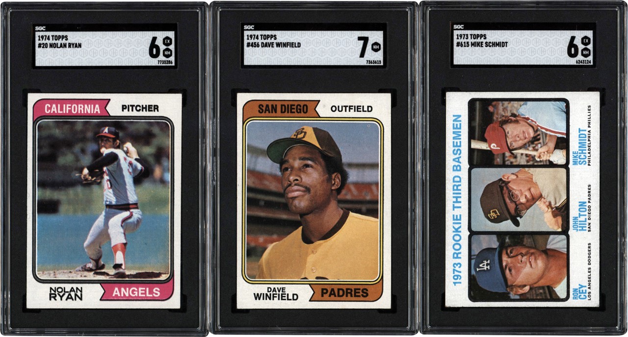 - 1972-1974 Topps Baseball Complete Sets (3) w/SGC