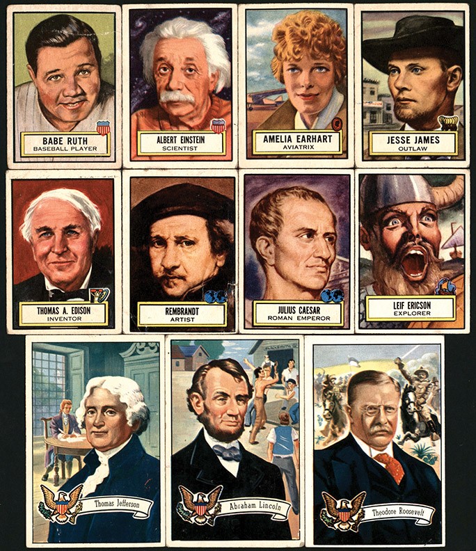 - 1952 Topps Look N See & Bowman U.S Presidents Complete Set Pair