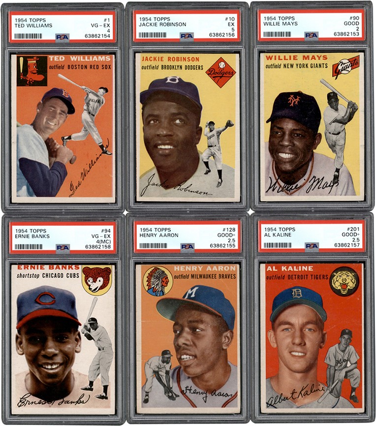 - 1954 Topps Baseball Complete Set (250) w/PSA