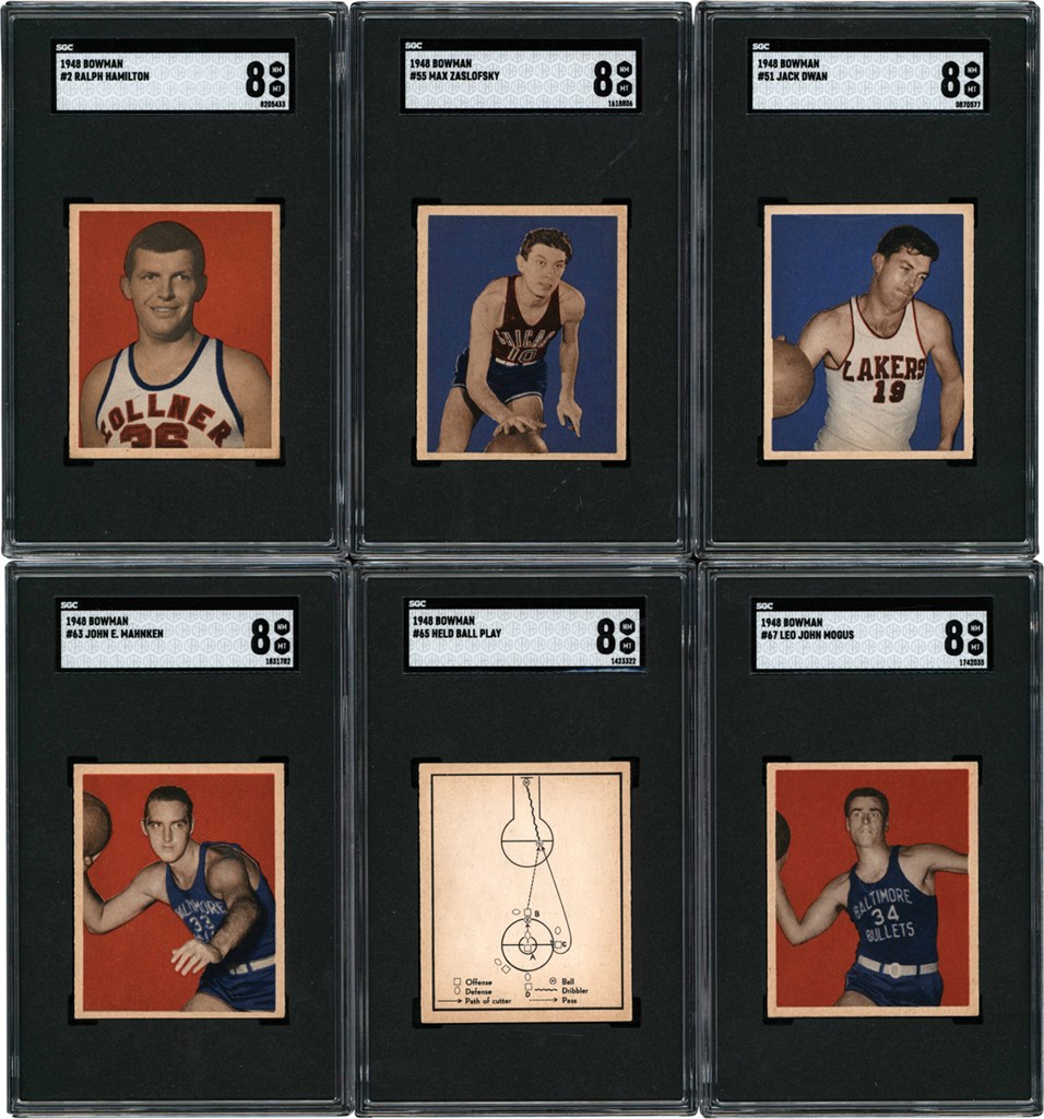 - 1948 Bowman Basketball High # SGC NM-MT Card Collection (10)