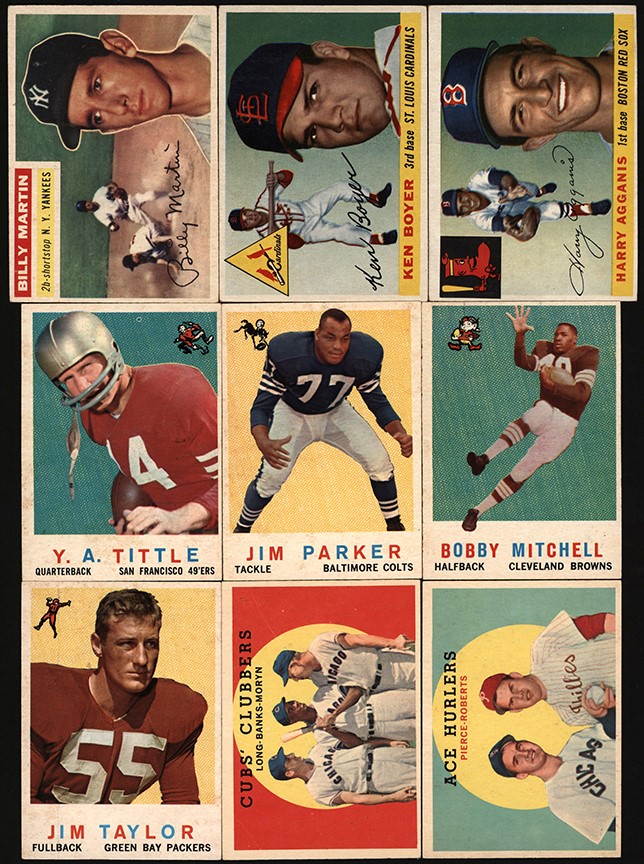 - 1954-1959 Bowman & Topps Baseball & Football Card Collection (550+)