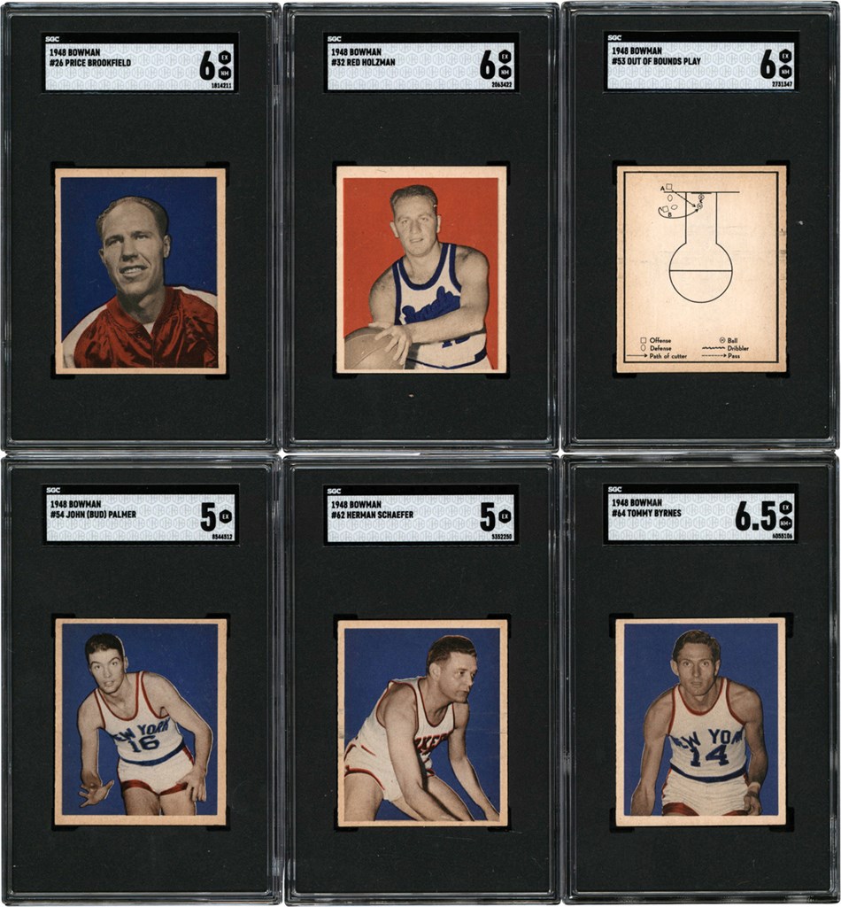 Basketball Cards - 1948 Bowman Basketball SGC Graded Collection (23) w/15 High Numbers