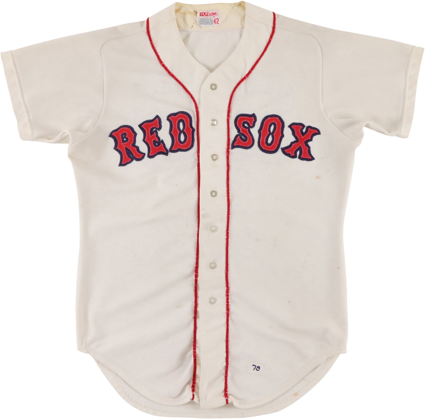 - 1979 John Tudor Rookie Boston Red Sox Game Worn Jersey