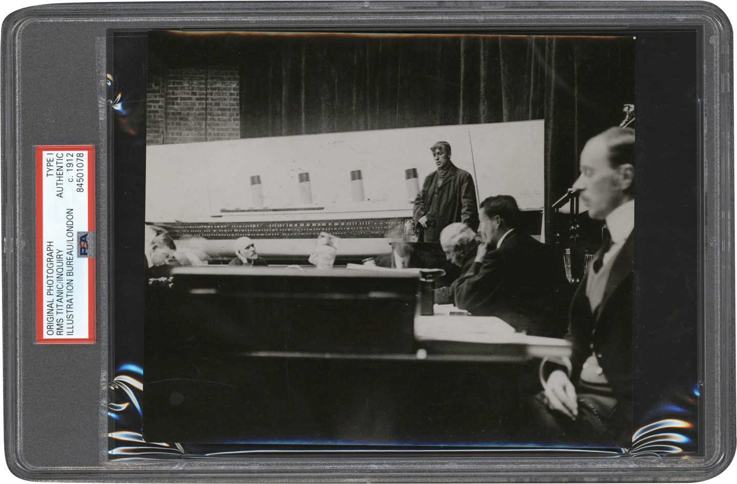 The Brown Brothers Collection - 1912 Titanic Inquiry Photograph (PSA Type I) - Lookout Man Gives Testimony