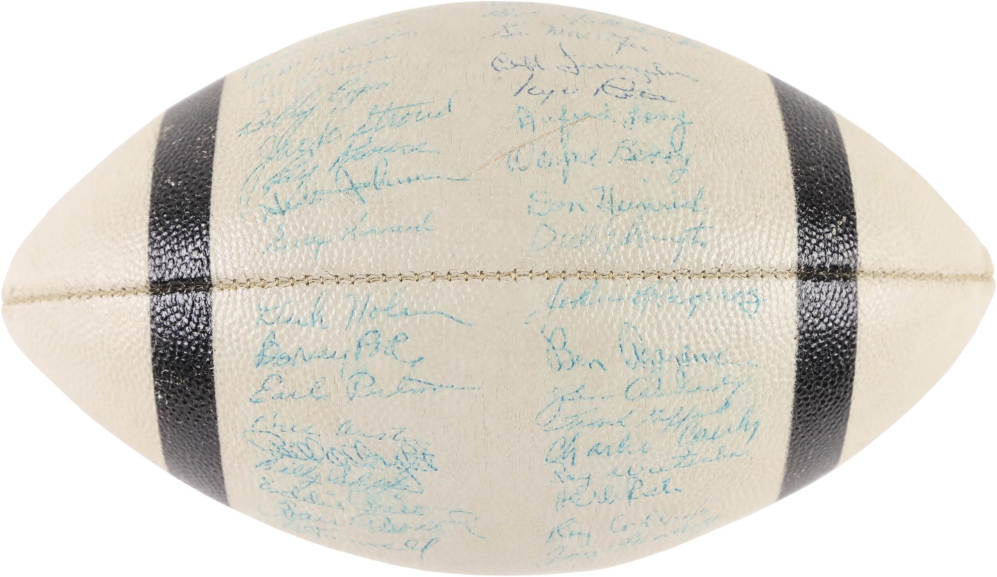 - 1954 New York Giants Team-Signed Football (PSA)