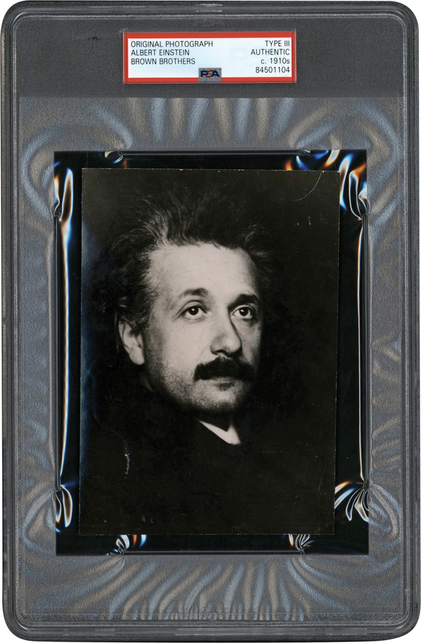 The Brown Brothers Collection - Early Albert Einstein Portrait Photograph (PSA Type III)