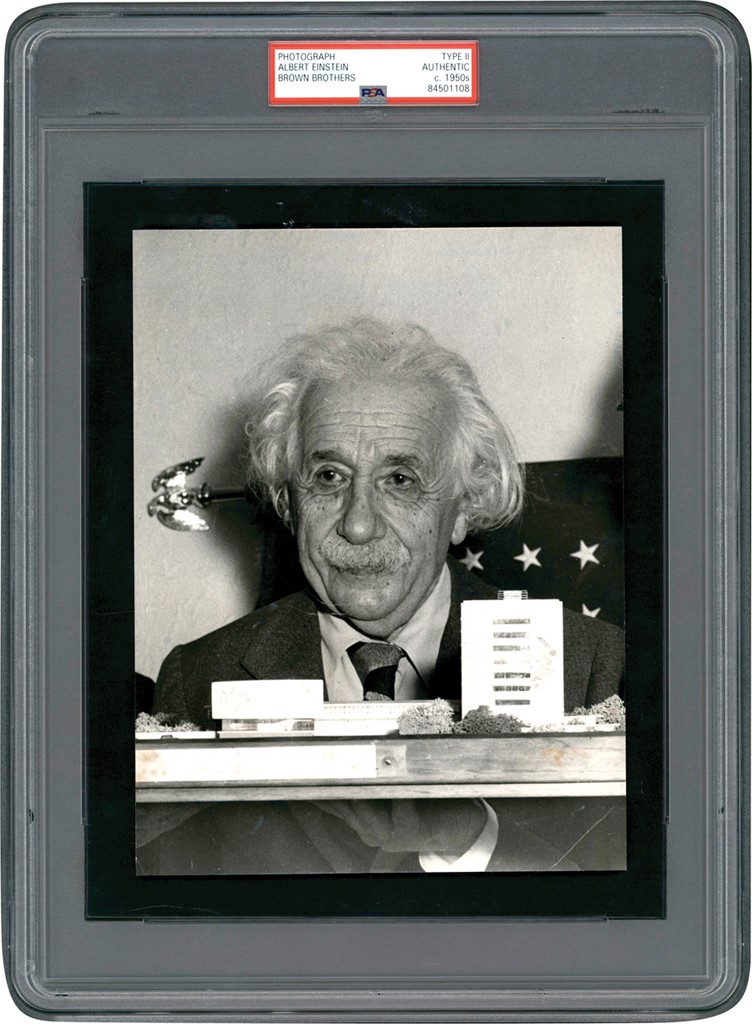 The Brown Brothers Collection - Albert Einstein 74th Birthday Photograph (PSA Type II)