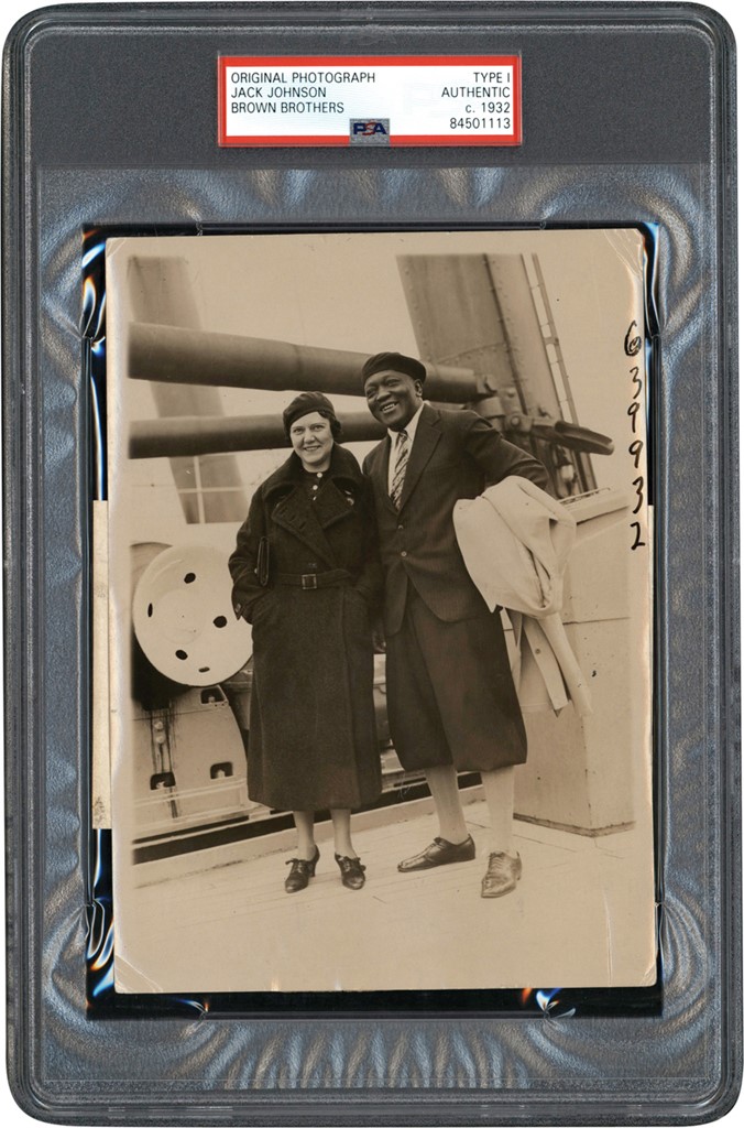 The Brown Brothers Collection - Jack Johnson and Wife Photograph (PSA Type I)