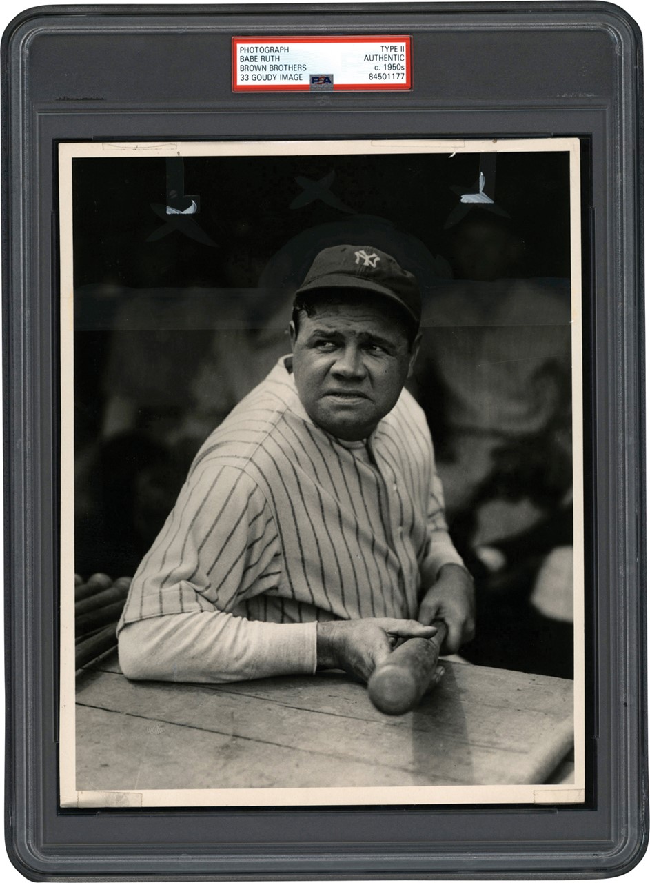 The Brown Brothers Collection - Babe Ruth Photograph by Charles Conlon Used for Ruth's 1933 Goudey #181 Baseball Card (PSA Type II)