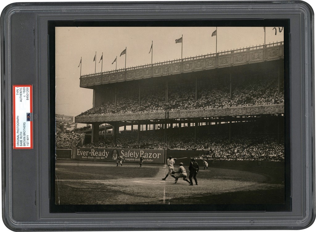 The Brown Brothers Collection - 1920 Babe Ruth at the Plate Photograph (PSA Type I)