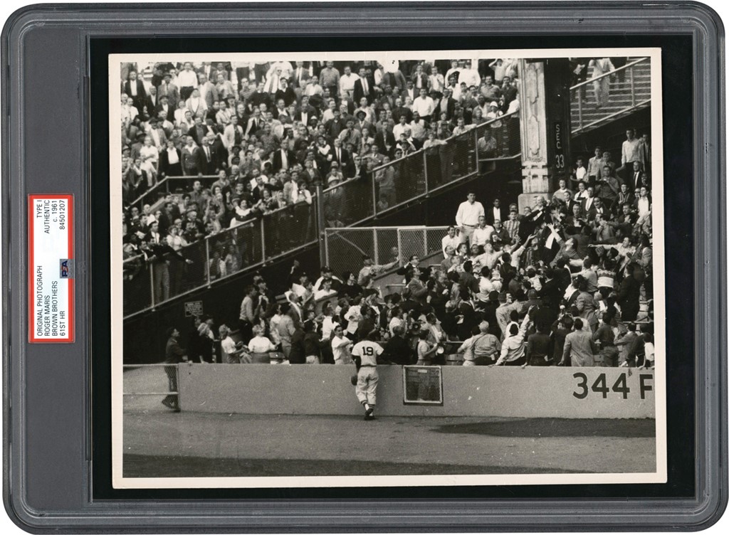 The Brown Brothers Collection - Maris' 61st Home Run Ball Caught by Sal Durante Photograph (PSA Type I)