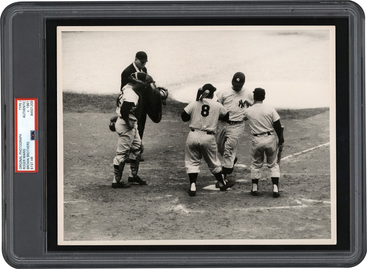 - Roger Maris' Crossing the Plate After His 60th Home Run Photograph (PSA Type I)