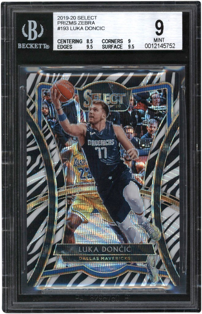 - 019-20 Select Prizms Zebra #193 Luka Doncic BGS MINT 9