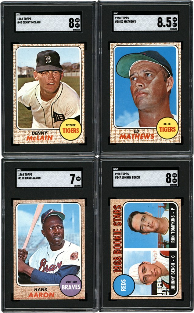 - 1962-1968 Topps Baseball Card Collection w/Hall of Famers (40) w/SGC