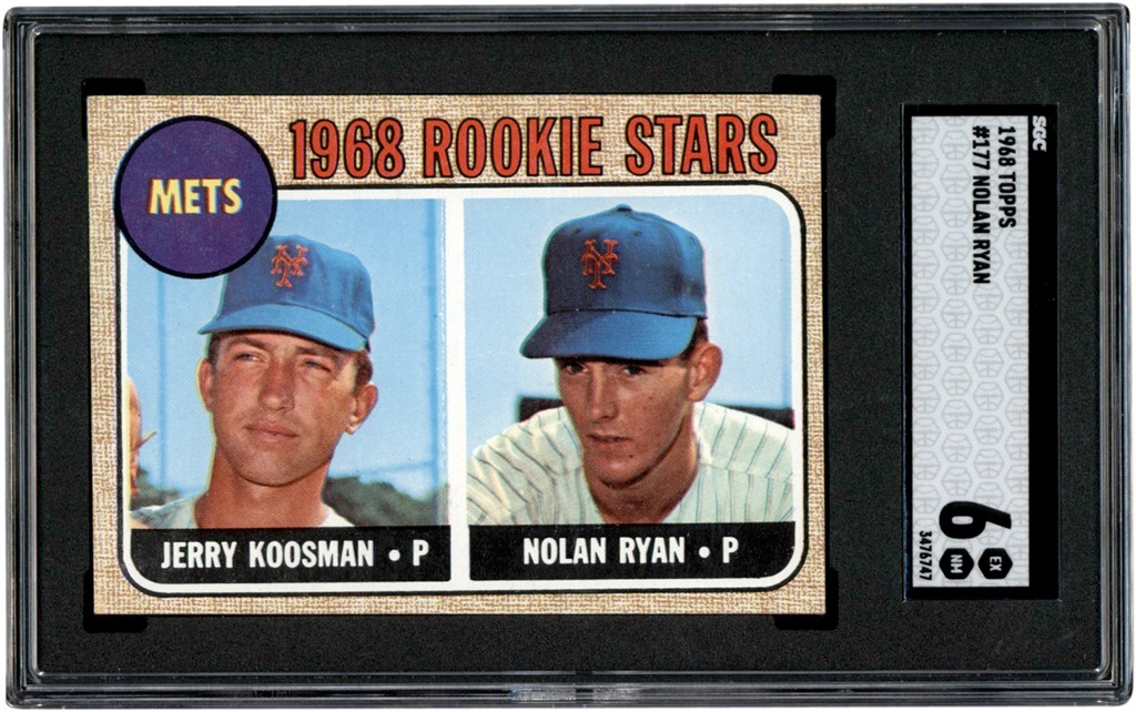 - 1968 Topps Baseball Nolan Ryan #177 Rookie Card SGC EX-MT 6