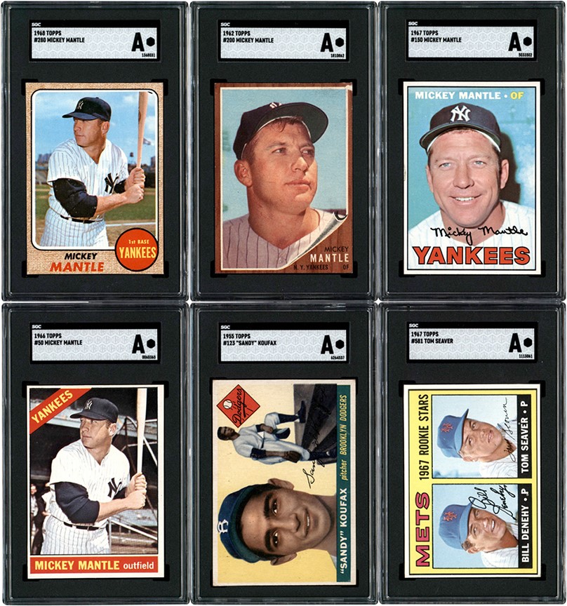 - 1955-1968 Topps Baseball Card Collection (12) All SGC Authentic w/Koufax and Seaver Rookies