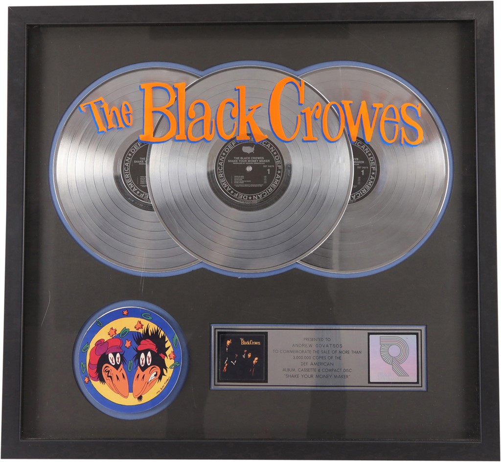 - The Black Crowes Triple Platinum Record Award