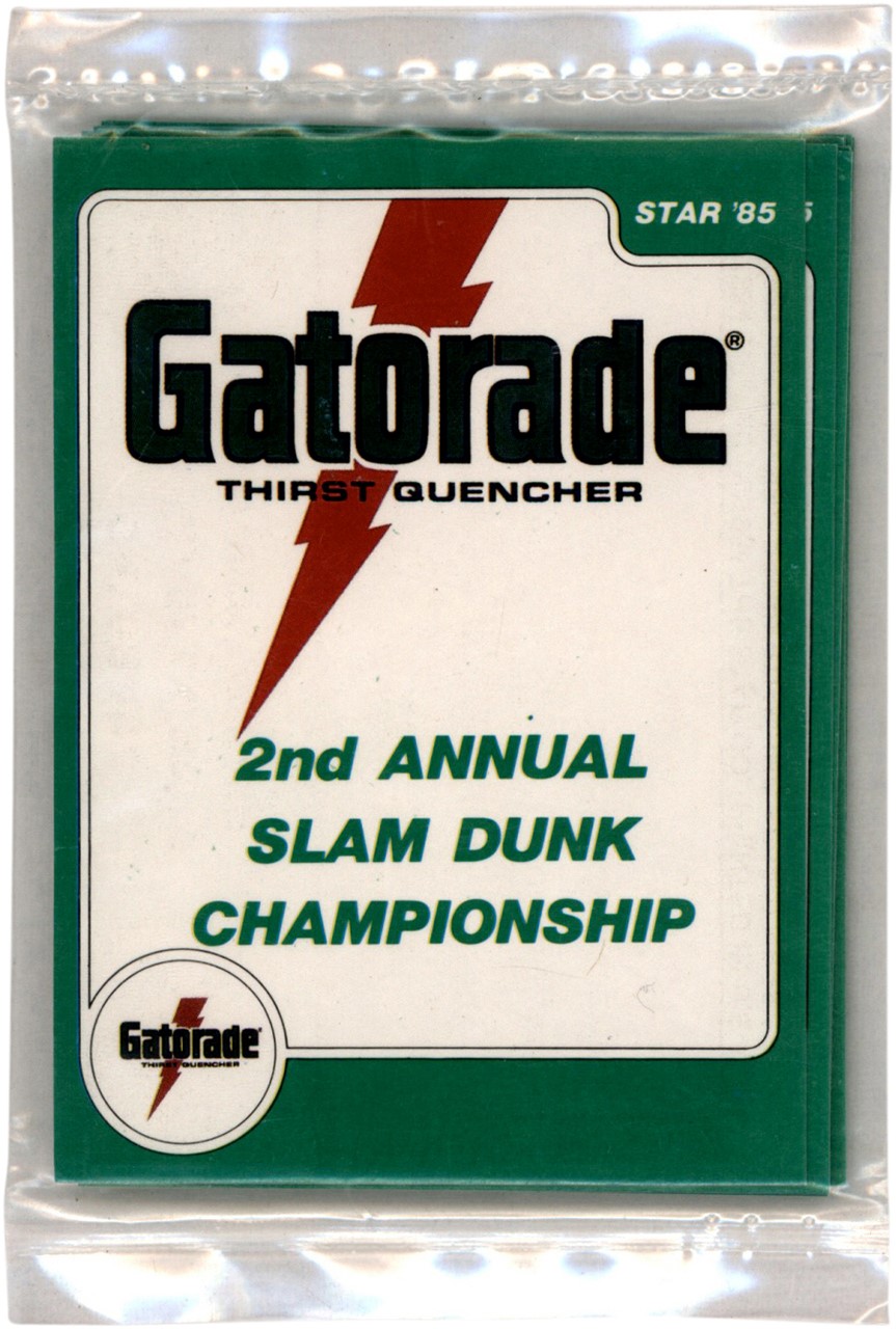 Basketball Cards - 1985 Star Basketball Gatorade Slam Dunk Complete Factory Sealed Set (9) w/Michael Jordan