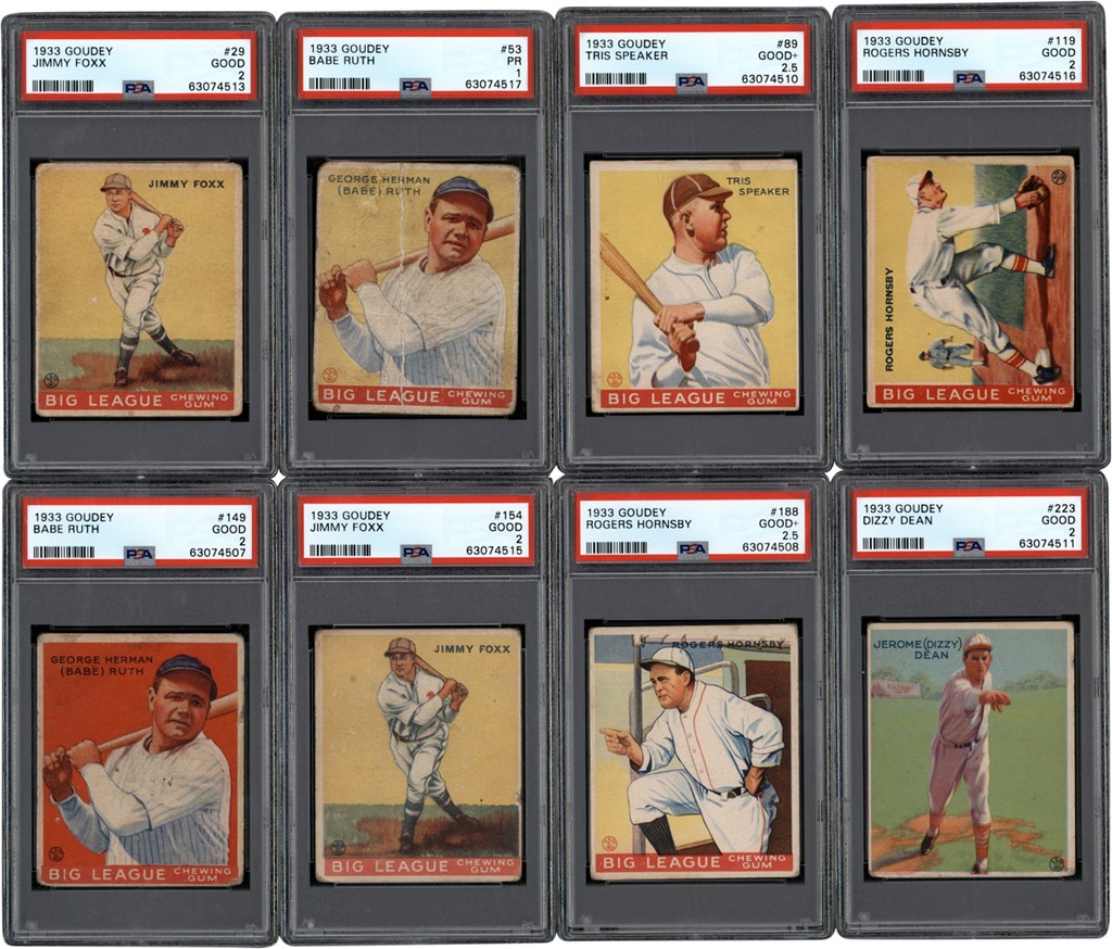 - 1933 Goudey Baseball Near Complete Set (235/240) from Troup's Trove