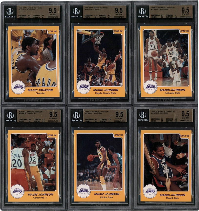 - 1986 Star Basketball Best of the Best Magic Johnson BGS GEM MINT 9.5 Complete Set (10)