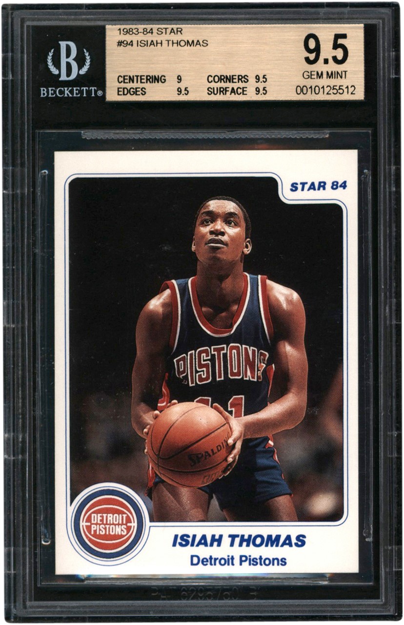 Basketball Cards - 1983-84 Star Isiah Thomas #94 Detroit Pistons Rookie BGS GEM MINT 9.5
