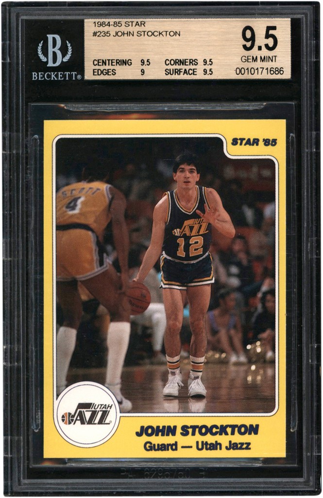 Basketball Cards - 1984-85 Star #235 John Stockton BGS GEM MINT 9.5