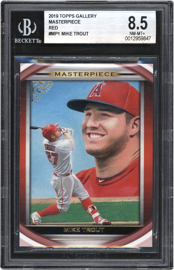 Modern Sports Cards - 2019 Topps Gallery Masterpiece Red #MP1 Mike Trout "1/1" BGS NM-MT+ 8.5