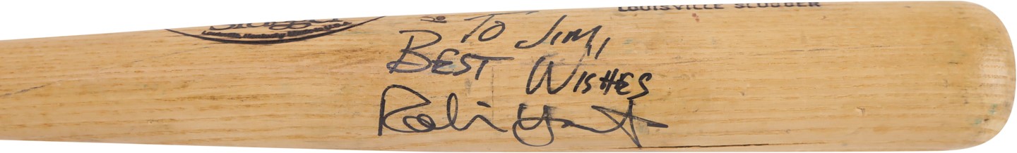 - 1983-1986 Robin Yount Milwaukee Brewers Signed Game Used Bat (PSA GU 8)