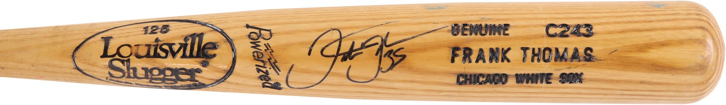 - 1991 Frank Thomas Chicago White Sox Signed Game Used Bat (PSA GU 7.5)