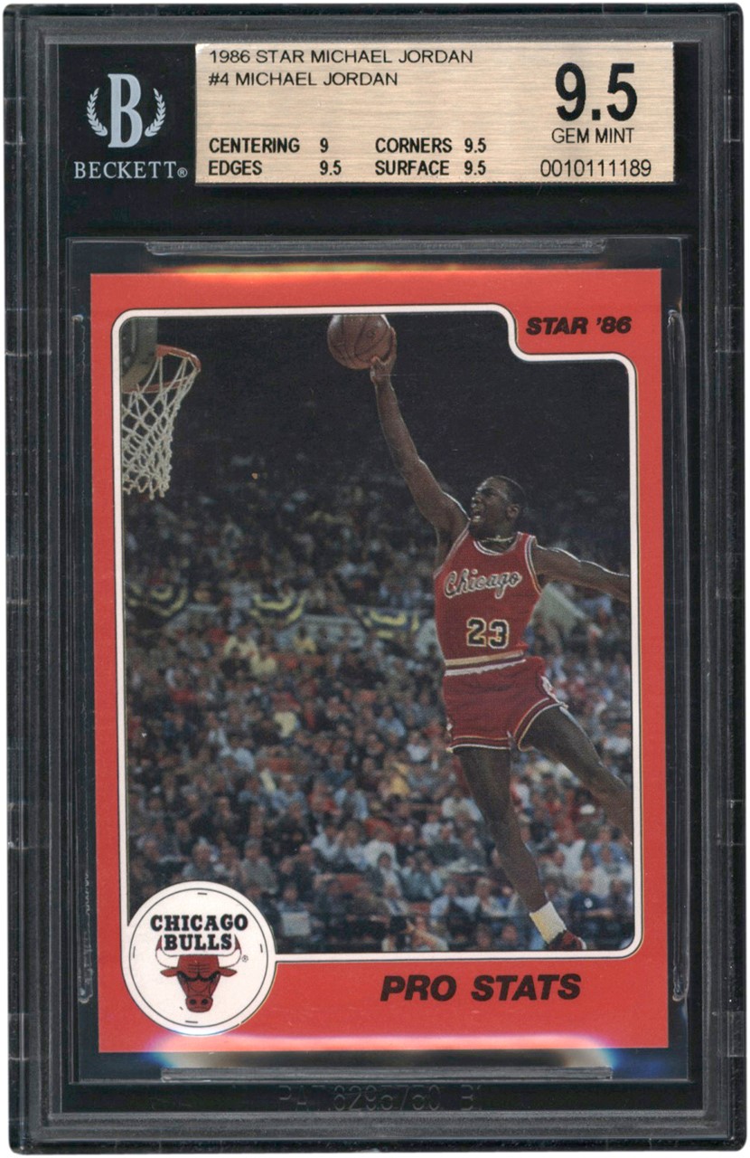Basketball Cards - 1986 Star Michael Jordan #4 Michael Jordan BGS GEM MINT 9.5