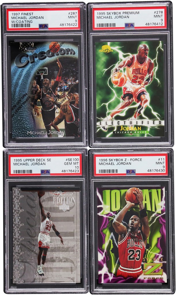 - 1989-1997 Michael Jordan High Grade PSA Graded Collection w/Inserts (12)
