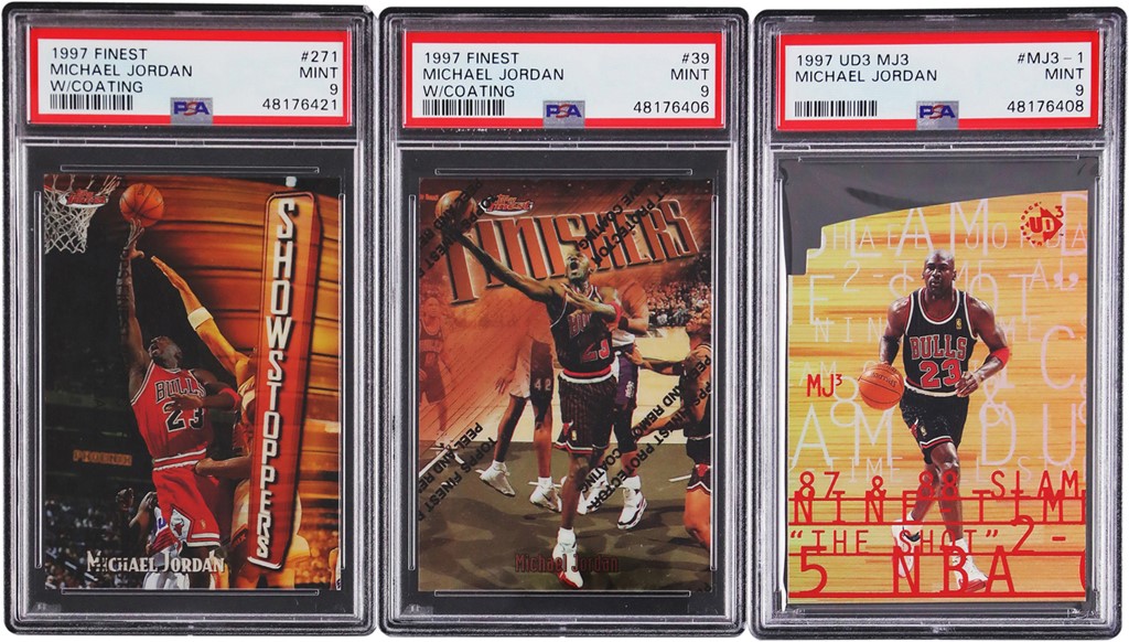 - 1993-1997 Michael Jordan PSA & BGS Graded Basketball Collection w/Inserts (9)
