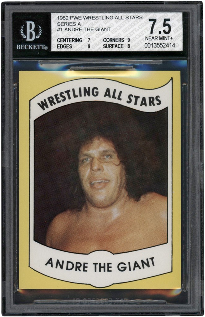 Wrestling - 1982 PWE Wrestling All Stars Series A #1 Andre The Giant BGS NM+ 7.5