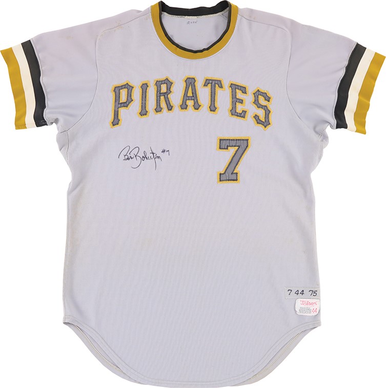 Clemente and Pittsburgh Pirates - 1975 Bob Robertson Pittsburgh Pirates Signed Game Worn Jersey