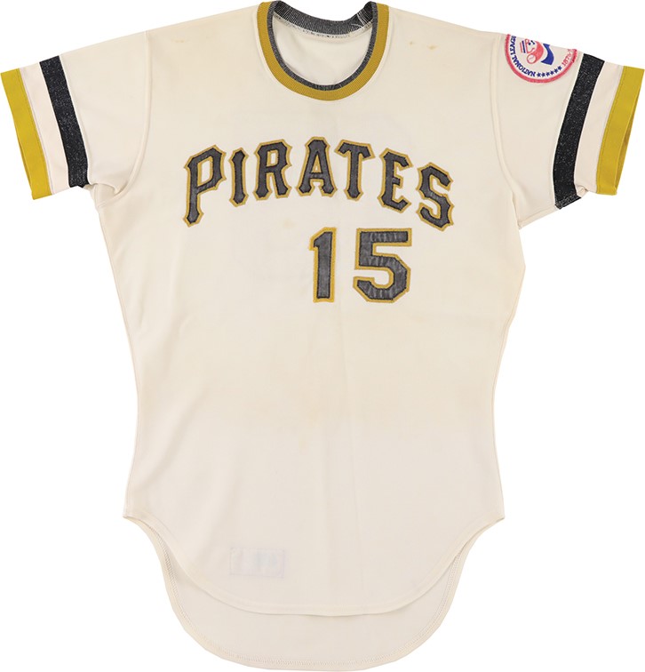 Clemente and Pittsburgh Pirates - 1976 Tommy Helms Pittsburgh Pirates Game Worn Jersey