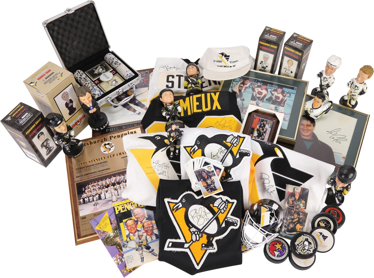 - Pittsburgh Penguins Memorabilia and Cards Including Hoard of Jaromir Jagr Rookies