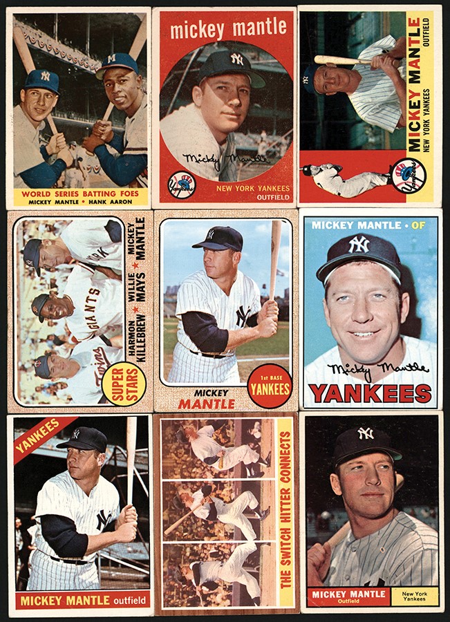 - 1957-1968 Topps Mickey Mantle Card Collection (9)