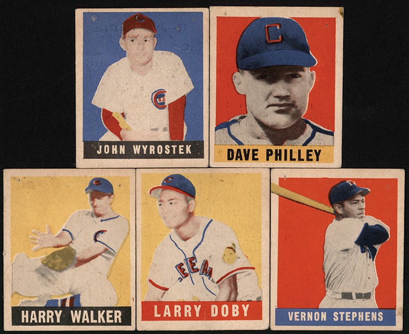 - 1948 Leaf Baseball Card Collection w/Larry Doby Rookie Short Print (5)