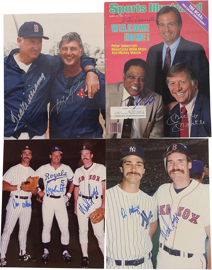- Hall of Famer and Superstar Signed Photo and Magazine Collection w/Mantle, Williams, and Mays